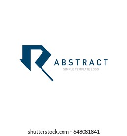 colorful letter r font logo design isolated on white background for business visual identity