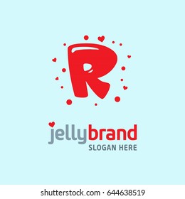 Colorful letter R logo design template. Stylish vector icon