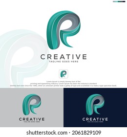 Colorful Letter R Logo Template Abstract Letter R 3D Logo
