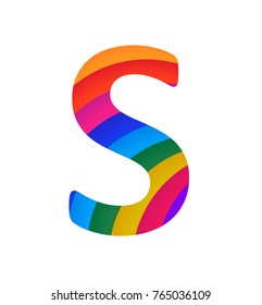 Colorful letter S for Logos and Icons