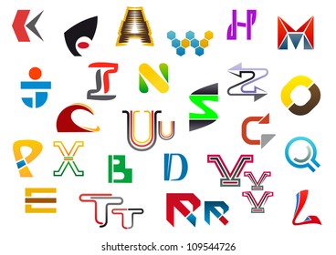 Colorful letter symbols and icons from A to Z. Jpeg version also available in gallery