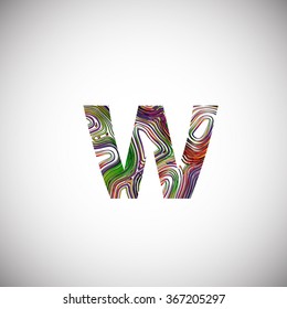 Colorful letter from a typeface, vector