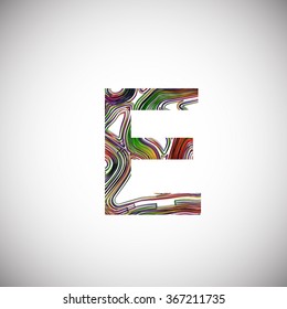 Colorful letter from a typeface, vector