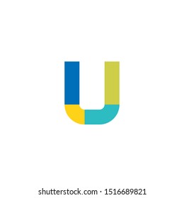 a Colorful Letter U logo design