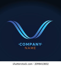 letra colorida Logo de V Vector para Empresa de Negocios, logotipo de marca