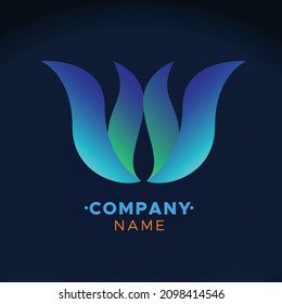 colorful letter V Vector logo for Business Company, Brand Logo