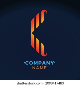 bunter Brief V Vektorlogo für die Business Company, Markenlogo