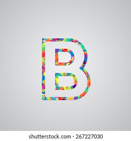 Colorful letter, vector