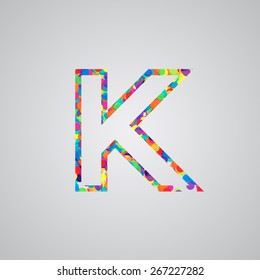 Colorful letter, vector
