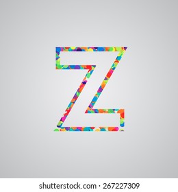 Colorful letter, vector