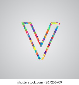 Colorful letter, vector