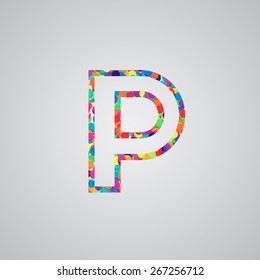 Colorful letter, vector