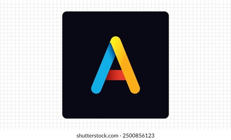Colorful A Letter Vector Logo, Stylish Gradient Logo Sign A Letter, A Character Logo Symbol