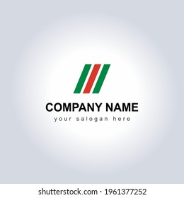 Colorful Letter WM logo icon design template elements - vector sign for your business card  and brand templates on black background.