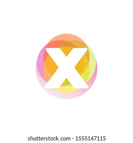 Colorful letter x logo design vector
