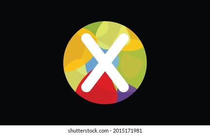 Colorful Letter X Logo Design vector Template. Abstract Technology Letter X Logo Design