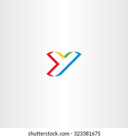 colorful letter y logo stylized icon design