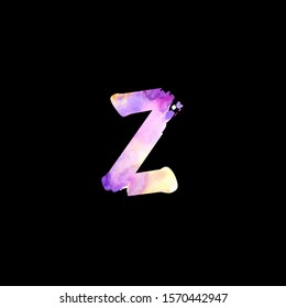 Colorful Letter Z logo icon. Design concept abstract watercolor splash  with letter logo icon for initial, business identity, banner text and more brand design.