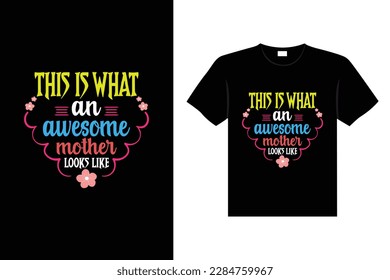 Colorful lettering mothers Day quote Happy mom shirt vector typography mommy loves t-shirt design