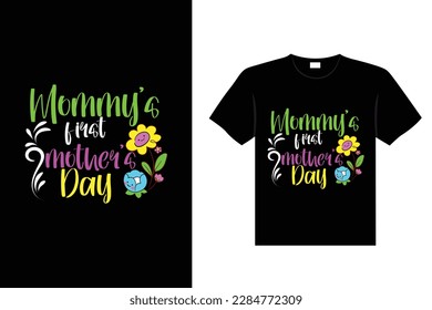 Colorful lettering mothers Day quote Happy mom shirt vector typography mommy loves t-shirt design