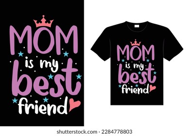 Colorful lettering mothers Day quote Happy mom shirt vector typography mommy loves t-shirt design