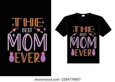 Colorful lettering mothers Day quote Happy mom shirt vector typography mommy loves t-shirt design