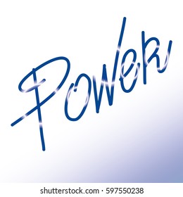 Colorful lettering Power background gradient .Vector illustration