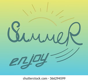 
Colorful lettering summer enjoy