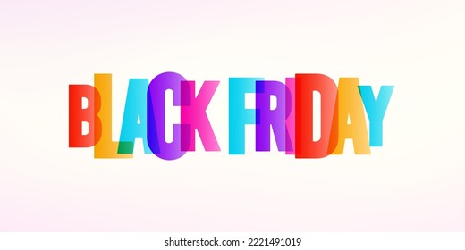 Colorful lettering word black friday