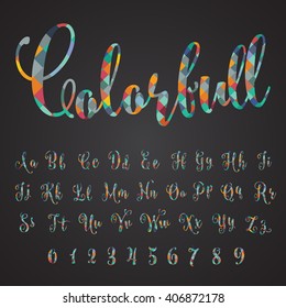 Colorful Letters and Numbers