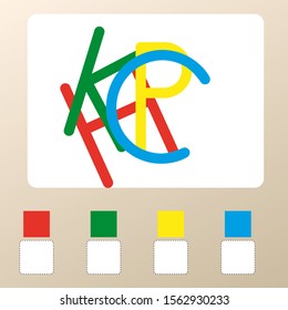 Colorful letters and numbers puzzle.
