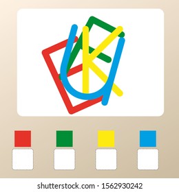 Colorful letters and numbers puzzle.