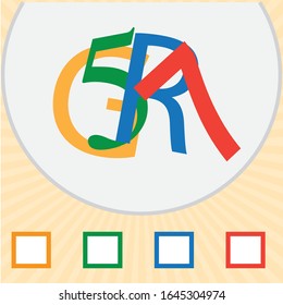 Colorful letters and numbers puzzle. Visual intelligence question. iq test 