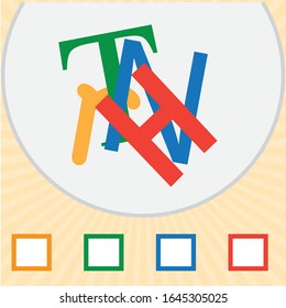 Colorful letters and numbers puzzle. Visual intelligence question. iq test 