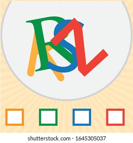 Colorful letters and numbers puzzle. Visual intelligence question. iq test 