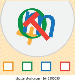 Colorful letters and numbers puzzle. Visual intelligence question. iq test 