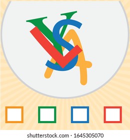 Colorful letters and numbers puzzle. Visual intelligence question. iq test 