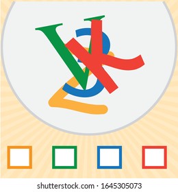 Coloridas letras y números rompecabezas. Pregunta de inteligencia visual. prueba iq 
