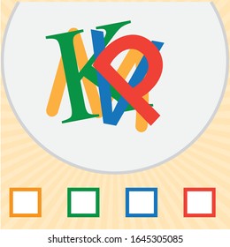 Colorful letters and numbers puzzle. Visual intelligence question. iq test 
