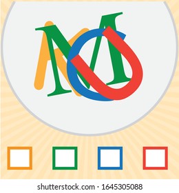 Colorful letters and numbers puzzle. Visual intelligence question. iq test 