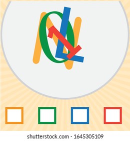 Colorful letters and numbers puzzle. Visual intelligence question. iq test 