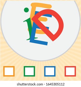 Colorful letters and numbers puzzle. Visual intelligence question. iq test 