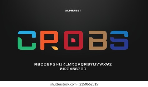 Coloridas letras y números. Alfabeto latino vector de color. fuente de color moderna. Papel de color ABC, plantilla de afiches. Diseño tipográfico.