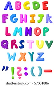 Colorful letters set