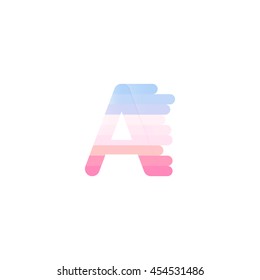 Colorful a Letters, vector design template elements for design