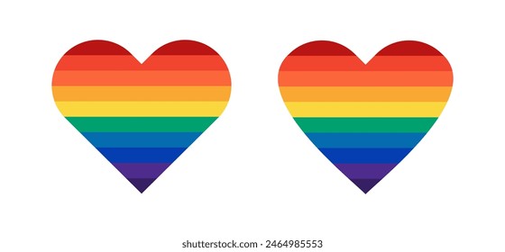 Colorful LGBT love icons. Happy pride month theme template.