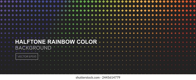 Colorful LGBT rainbow background halftone style, pride symbol and celebration banner, vector design