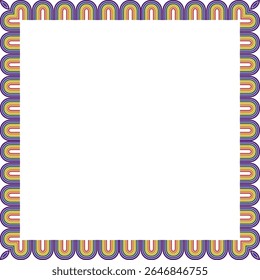 Colorful lgbt rainbow flag frame. Pride month art design with empty space for your text