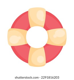 Colorful lifebuoy design over white
