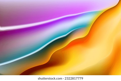 Luz colorida. Resumen de fondo de pantalla de olas brillantes. Diseño futurista minimo, tapicería de gama alta.